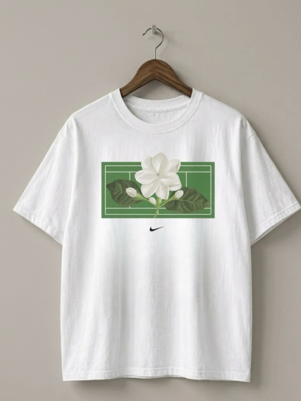 Alexandra Alex Eala Collab Nke Tennis Flower White Tee - Gildan